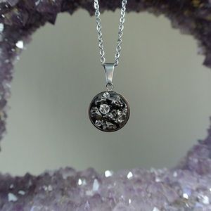 Handmade necklace with meteorite
